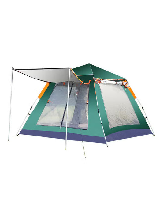 3/4 Person Camping Tent Automatic Instant Pop-Up Tent Lightweight Portable Tent Outdoor Camping Waterproof Windproof Camping Tent and Mesh Windows 2 Doors with Carry Bag