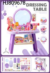 Pretend Play Beauty Makeup Kit Beauty Fashion Toys Dressing with Mirrors Mirrors Modern Dressing Table Toys for Kids Girls Gifts