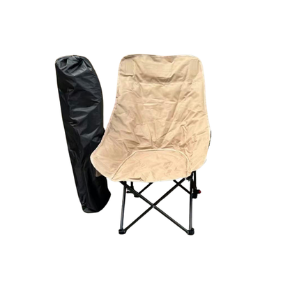 Oversize Foldable Outdoor Chair, Lawn Chair, Highback Camping Chairs for Adults, Folding Chairs for Outside, Thickened Steel Pipe, Padded with Cotton & Carry Bag