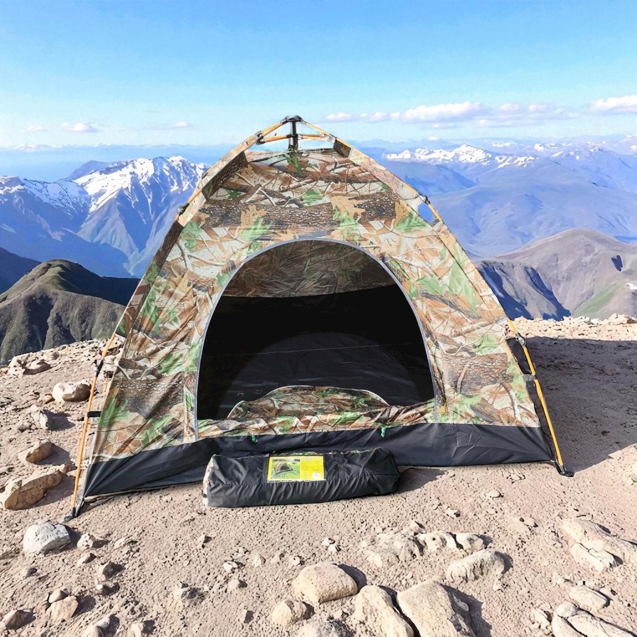 Automatic Pop-up Camping Tent, 3-4 Person Dome Tent, Rain and Sun Protection, Ventilation &amp; Protection, Super Durable Fiber Support Bar&nbsp;