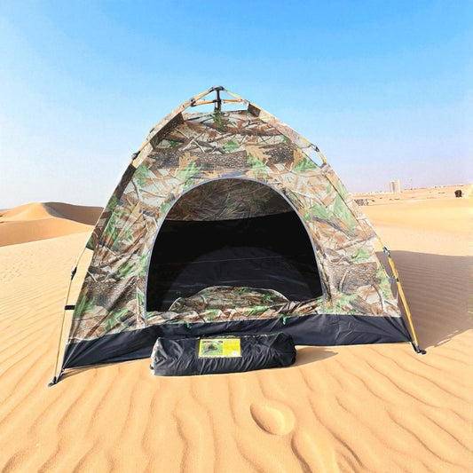 Automatic Pop-up Camping Tent, 3-4 Person Dome Tent, Rain and Sun Protection, Ventilation &amp; Protection, Super Durable Fiber Support Bar&nbsp;