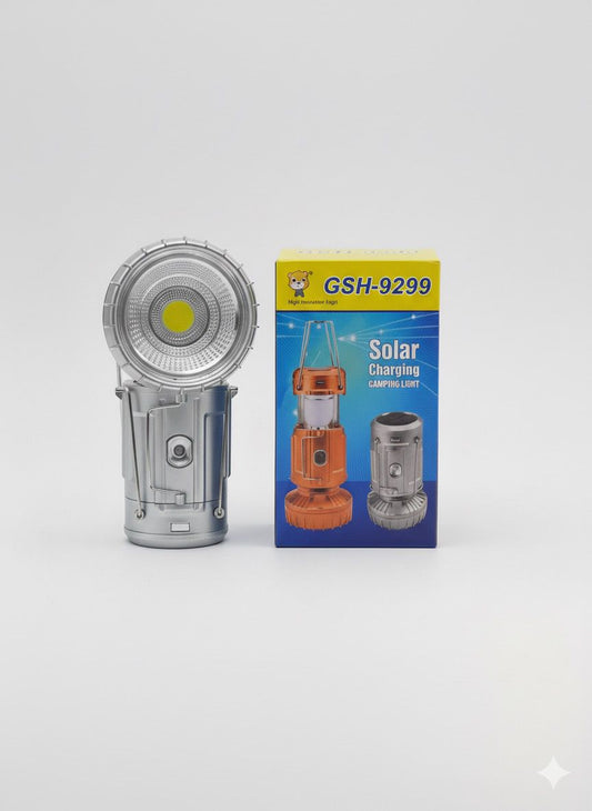 Portable Solar LED Camping Light Foldable Lantern with USB Charging