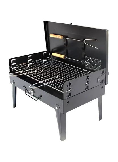 Barbecue Grill Stainless Steel Charcoal Grill With Lid Accessories Foldable Durable Outdoor 42*26*29 CM