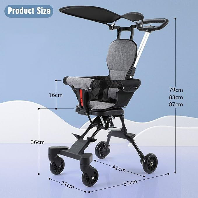 Portable Baby Stroller Tricycle – Safe & Compact!