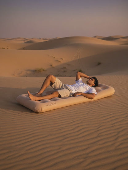 Single Air Mattress : Portable Camping Airbed Comfort Dual-Surface Airbed with Repair Patch for Home Outdoors Camping Travel (190 * 74 * 22cm Blue)