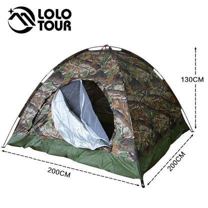 Automatic Pop-up Camping Tent, 3-4 Person Dome Tent, Rain and Sun Protection, Ventilation &amp; Protection, Super Durable Fiber Support Bar&nbsp;