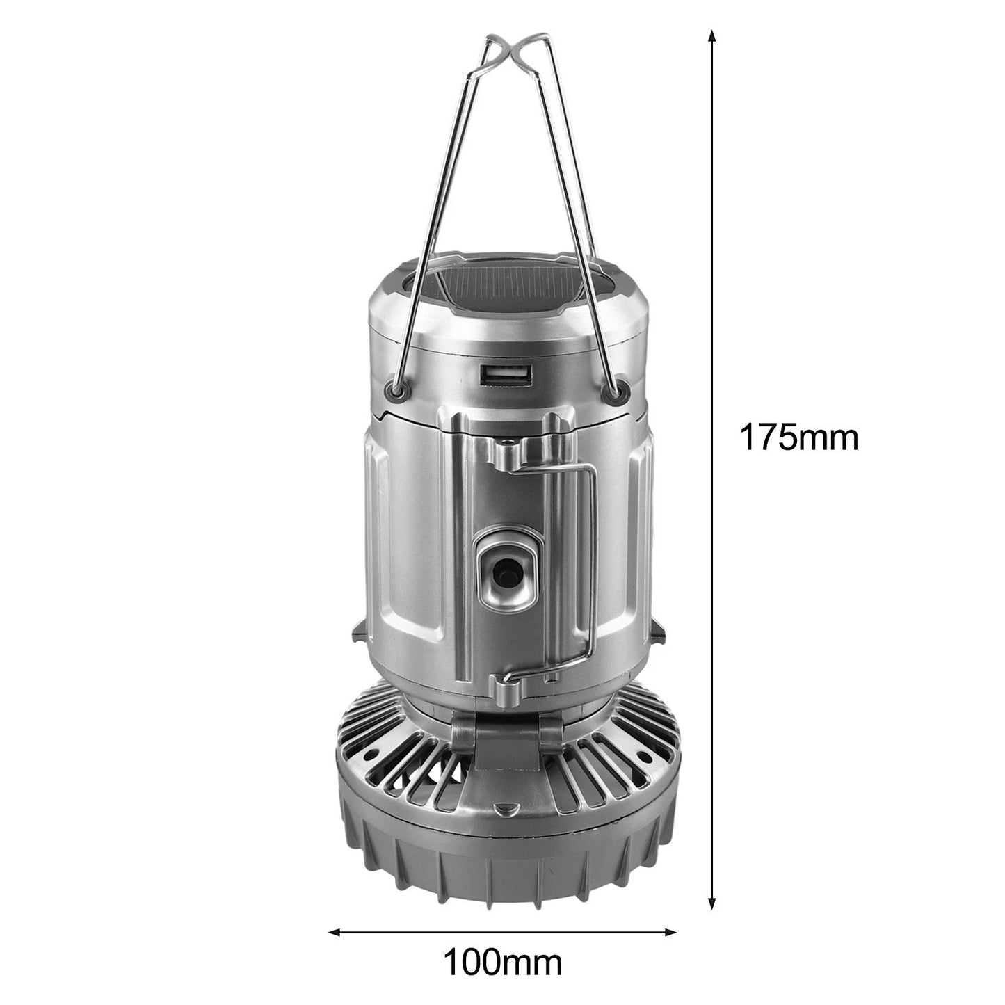 Portable Solar LED Camping Light Foldable Lantern with USB Charging