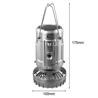 Portable Solar LED Camping Light Foldable Lantern with USB Charging